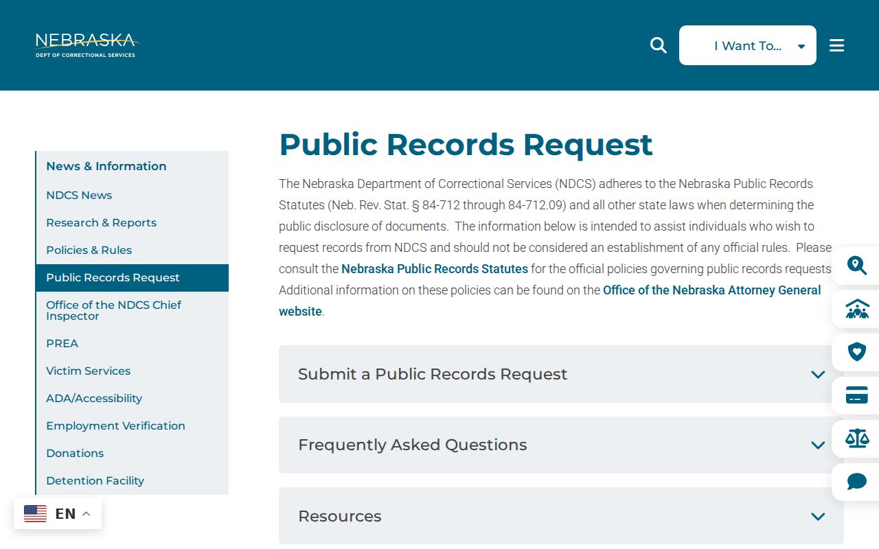 Merrick County arrest lookup follow-up through NDCS public records requests